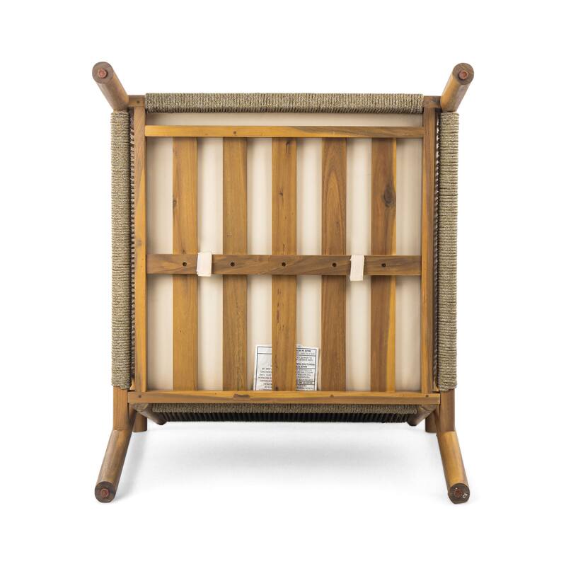 Christopher Knight Home - 28" Modern Outdoor Woven Lounge Chair with Solid Wood Frame and Comfortable Polyester Cushions