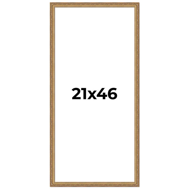 21x46 Frame Red Solid Wood Picture Frame Width 1.75 Inches | Interior Frame Depth 1 13/16 Inches