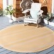 preview thumbnail 24 of 129, SAFAVIEH Courtyard Charmaine Indoor/ Outdoor Waterproof Area Rug 6'7" x 6'7" Round - Gold/Beige