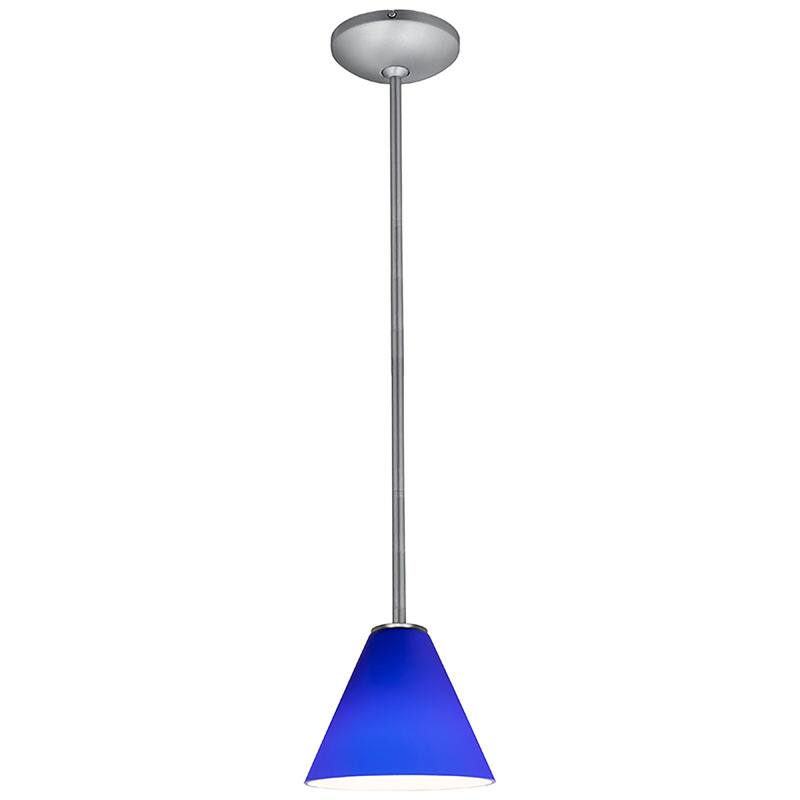 Access Lighting Martini Glass 1-light Pendant with Rods - Cobalt
