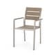 preview thumbnail 8 of 8, Faux Wood Dining Seat Set of 2, Garden Silver Aluminum Side Chairs