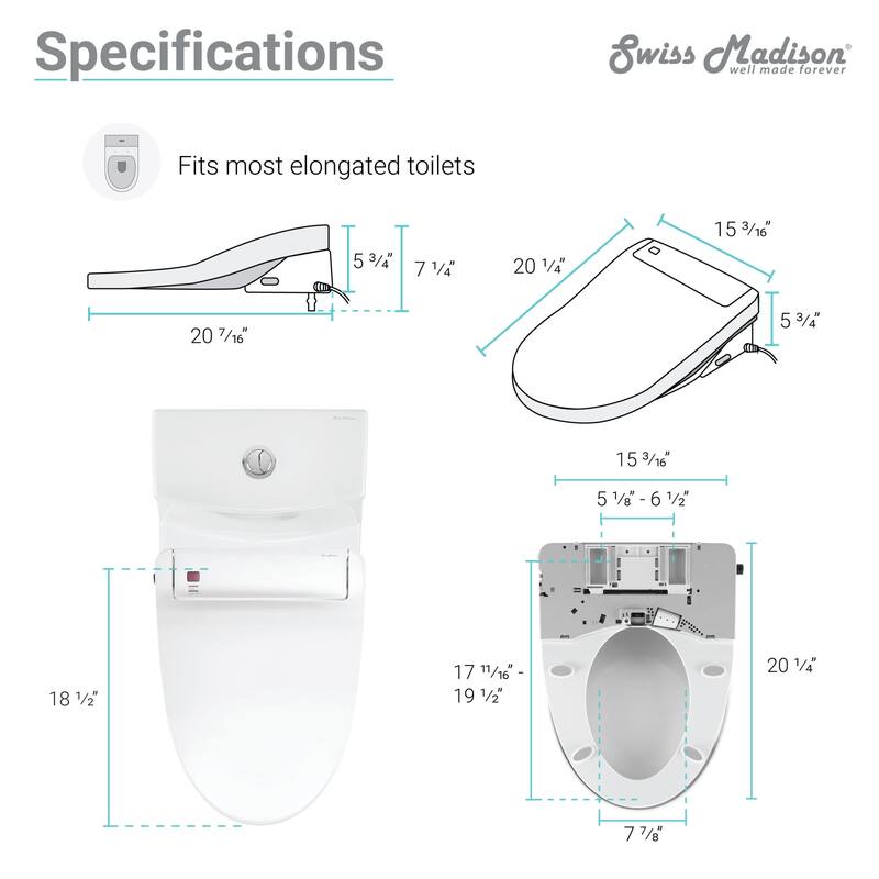 Swiss Madison SM-ST018 Virage 1.6 GPF Dual Flush Floor Mounted