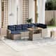 Option Gray and navy blue 3corner+3middle+footrest+table