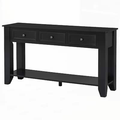 Entryway Console Table with Three Storage Drawers,