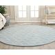preview thumbnail 10 of 101, SAFAVIEH Handmade Chatham Carlota Modern Moroccan Wool Rug 7' Round - Blue/Ivory - Round