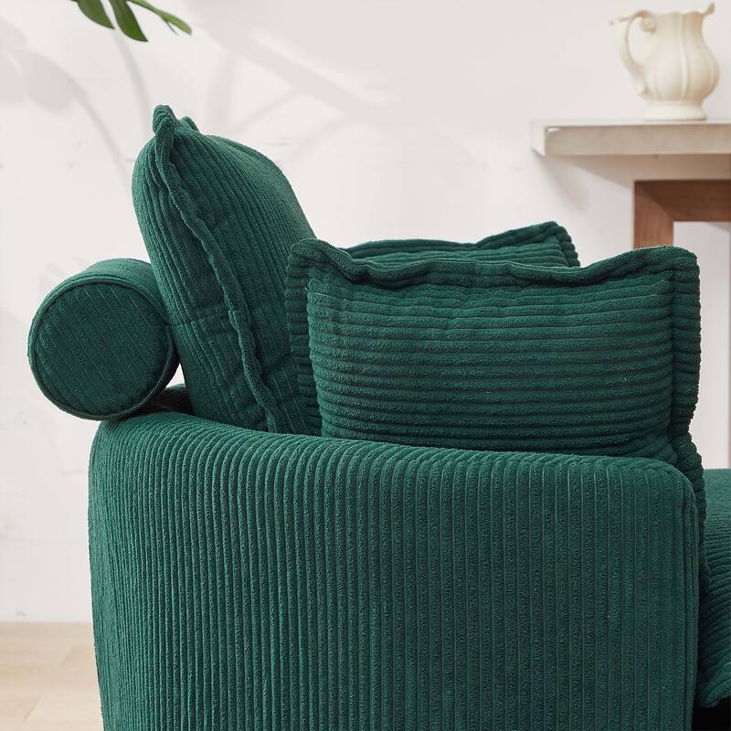 Modern Oversized Swivel Chair With Moon Storage for Living Room