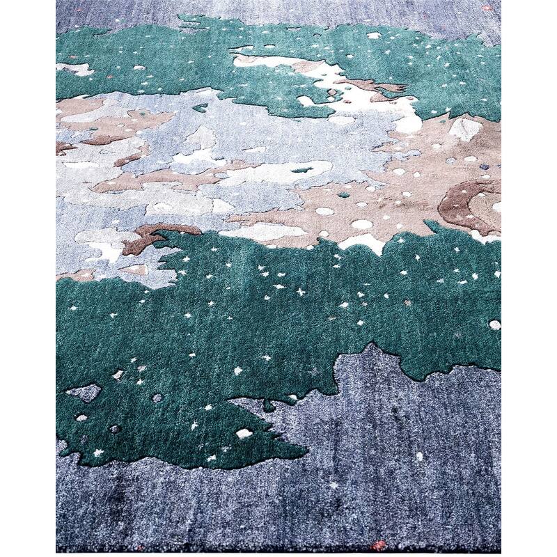 Ikat One-of-a-Kind Hand-Knotted Area Rug, Gray - 8' 0" x 9' 10"
