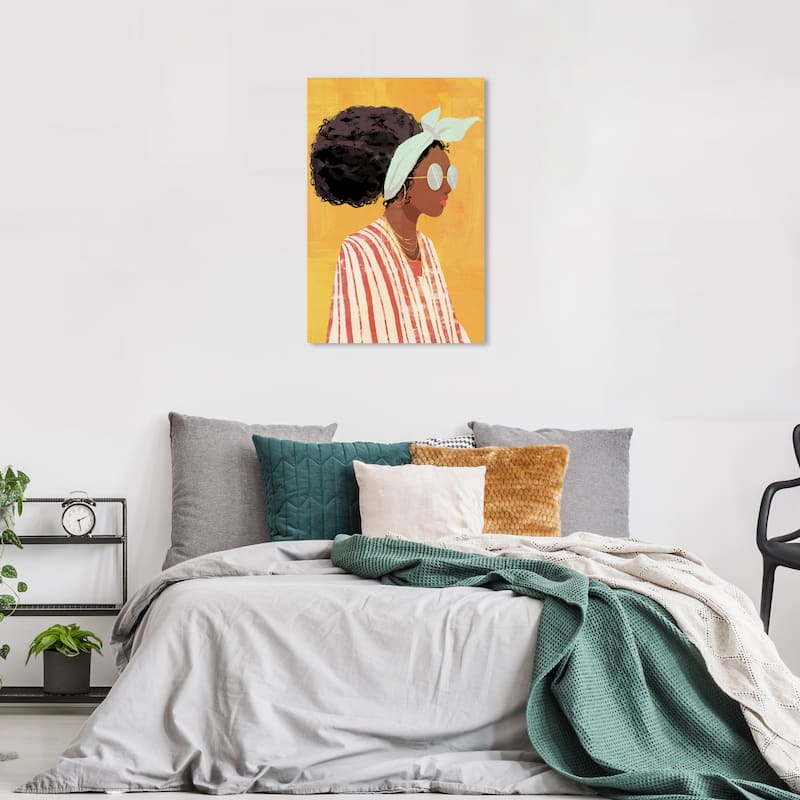 Wynwood Studio Canvas Fashion and Glam Terracotta Style Yellow and Modern & Contemporary Wall Art Canvas Print - 36 x 24