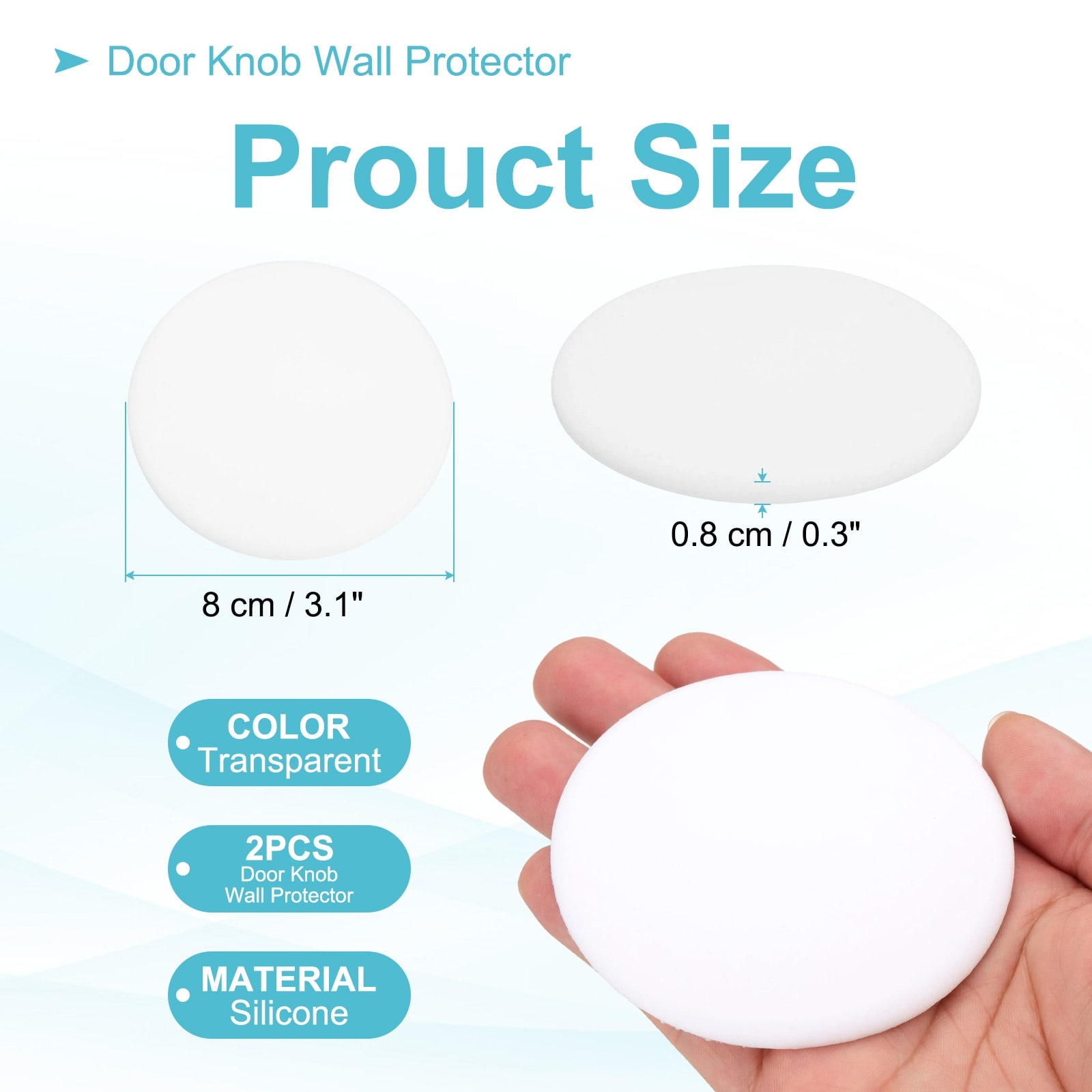 Door Stoppers for Wall Protector Silicone Door Knob Bumpers
