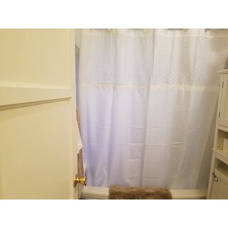Shop Hookless Bahamas Shower Curtain With Snap On Liner