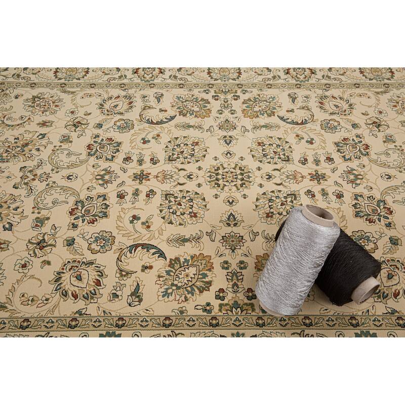 Izmir Collection Multicolor Transitional Floral/Botanical Area Rug