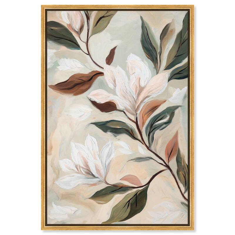 Soft Magnolia II Canvas by Art Remedy - 20" x 30" - Gold