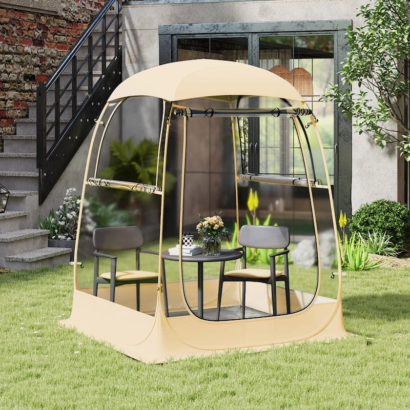 Gymax 4.2 x 4.2 FT Instant Pop up Tent Weatherproof Shelter Sports