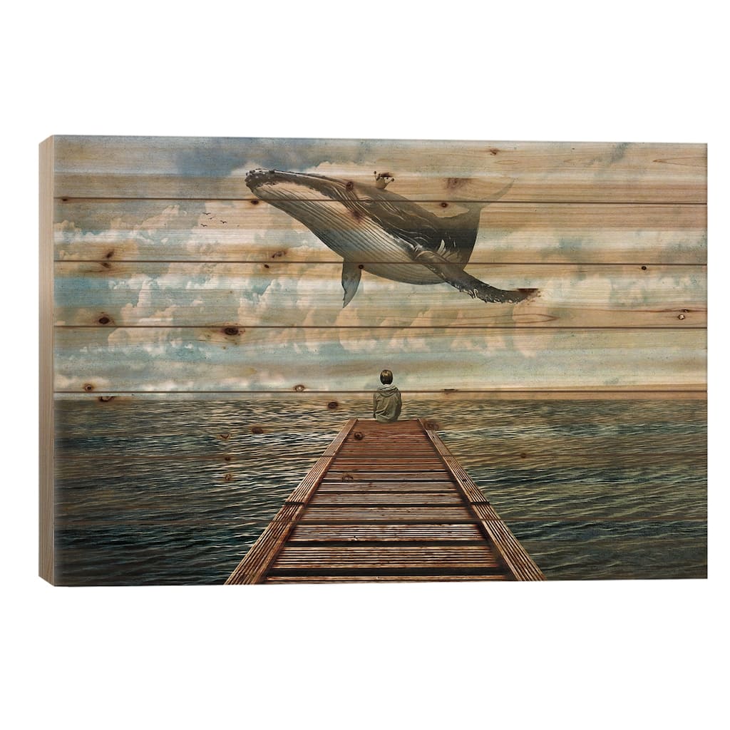 Pier Print On Wood by Seamless - Multi-Color