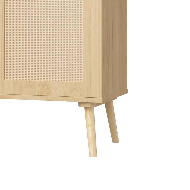 Modern Wooden Storage Cabinet with Three Spacious Drawers and Adjustable Shelf