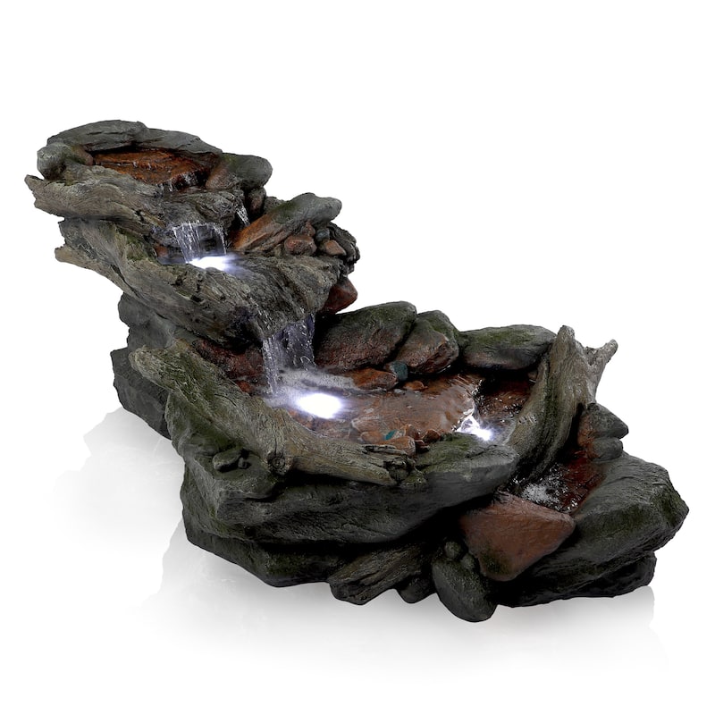 3 Tier Rainforest Fountain with LED Lights