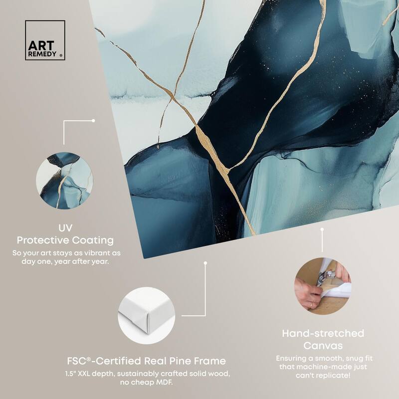 Cerulean Flow III Canvas by Art Remedy, Gallery Wrapped