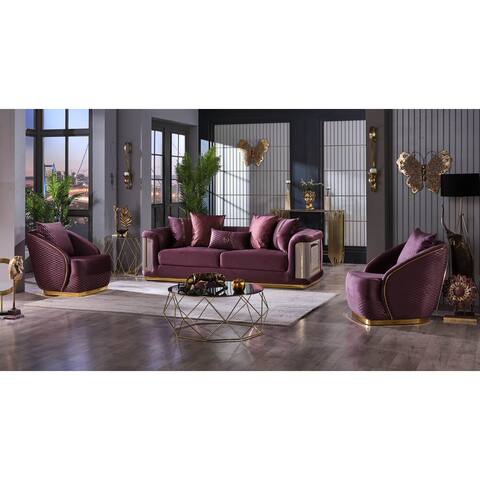 Emegara 3 Pieces Living Room Set 1 Sofa 2 Chair