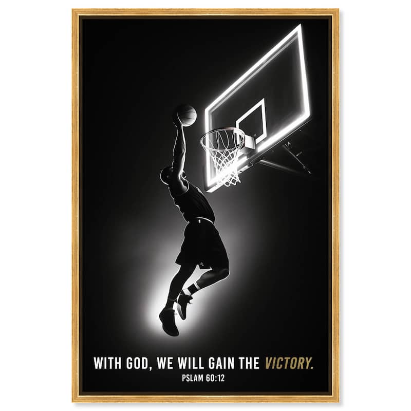 We Will Gain the Victory Canvas by Art Remedy - 20" x 30" - Gold