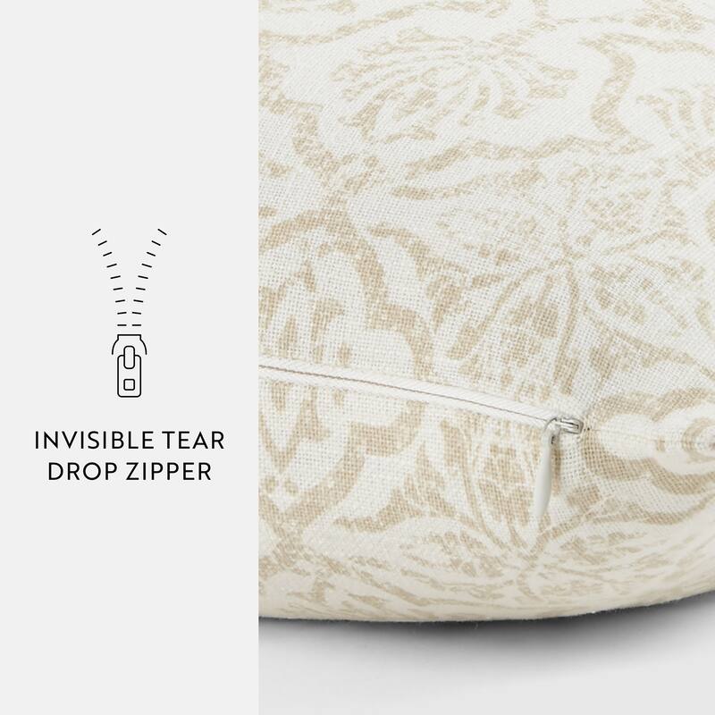 Elegant Patterns Cotton Decor Throw Pillow in Antique Floral