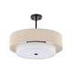 preview thumbnail 10 of 30, GetLedel 20" 4-Light Hand-woven Rope Drum Semi-flush Mount Chandelier