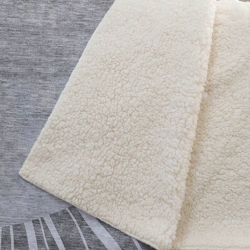 Premium Machine Washable Modern Sun Sherpa Throw Blanket