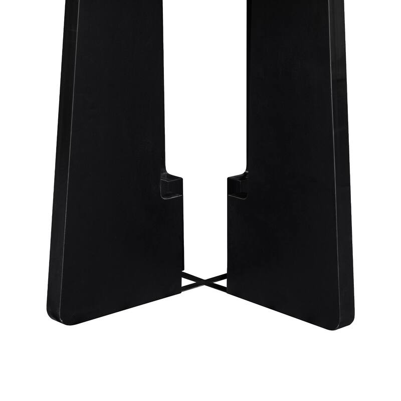 Roomfitters 43 Inch Round Dining Table, Faux Marble Top Modern Table for 4, Pedestal Base for Cafe Home Office