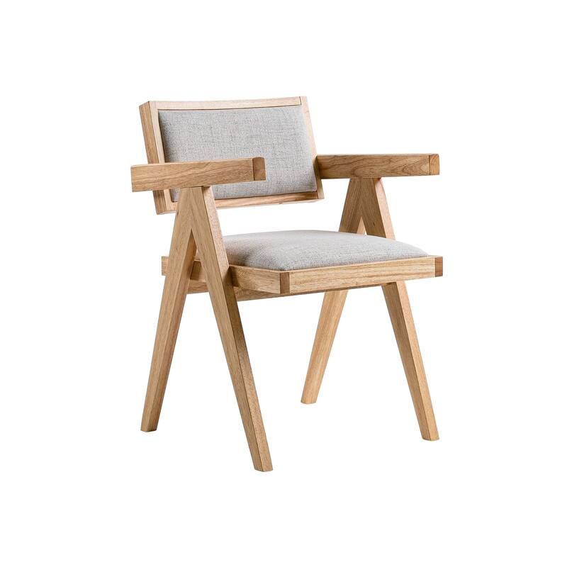 Modrest Fern Modern Natural and Beige Dining Chair (Set of 2)