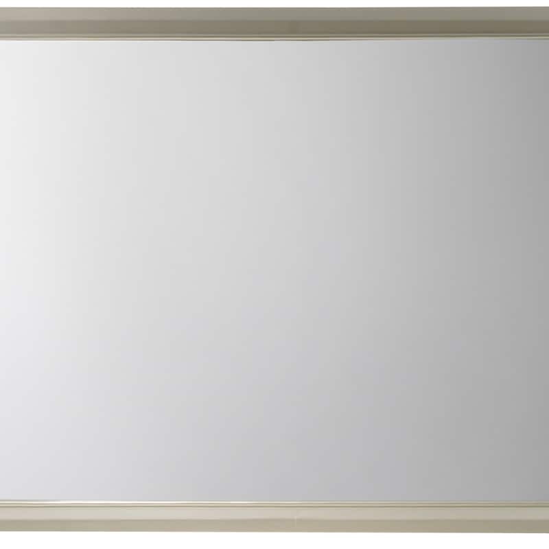 Rectangular Wood Encased Dresser Top Mirror, Champagne Silver