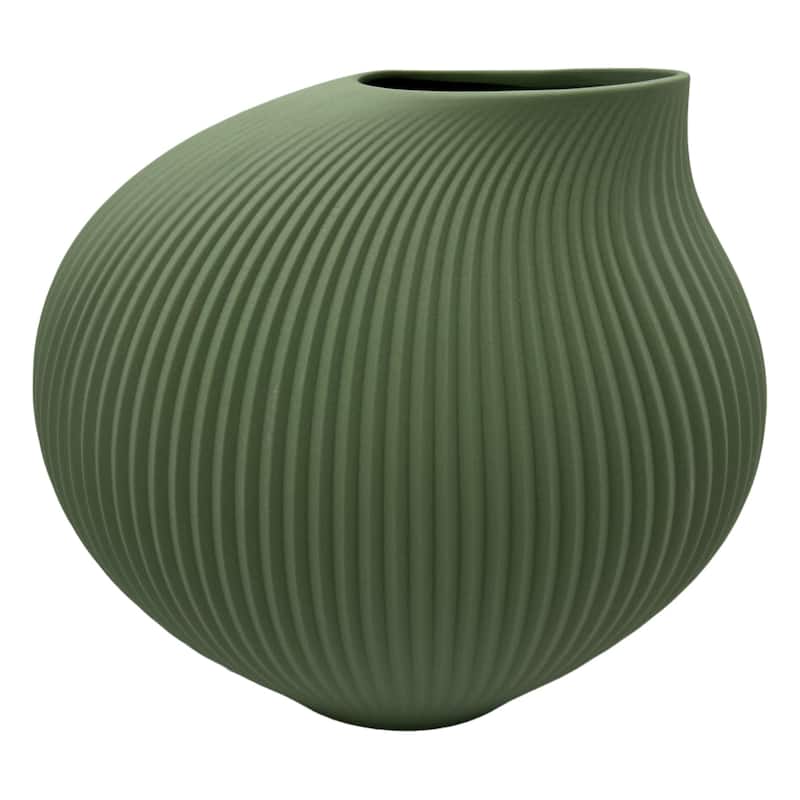 7 Inch Wide Modern Ceramic Vase for Flowers