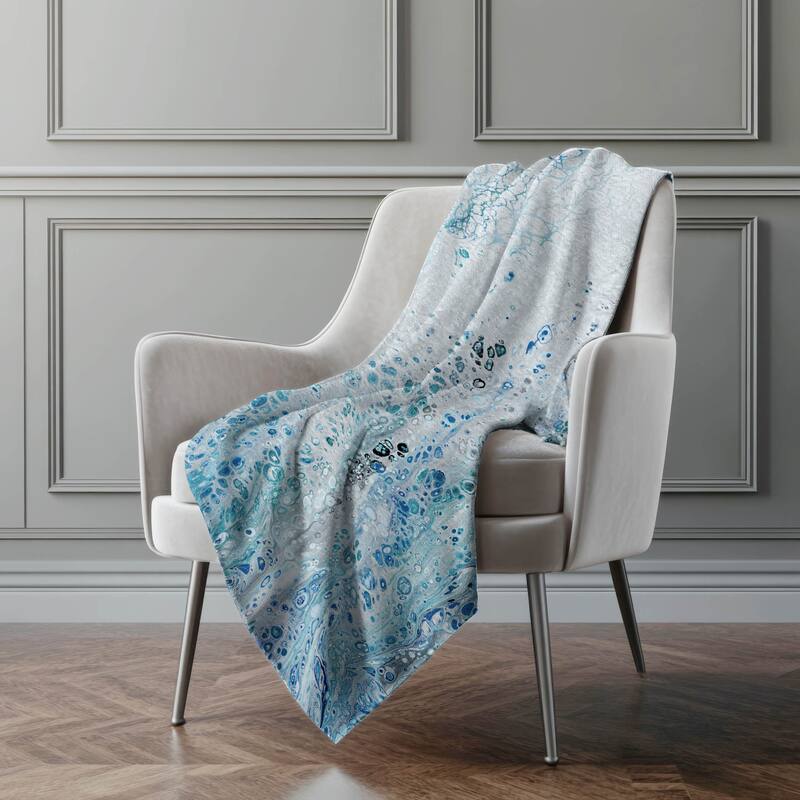 Premium Machine Washable ASB63 Abstract Modern Sherpa Throw Blanket