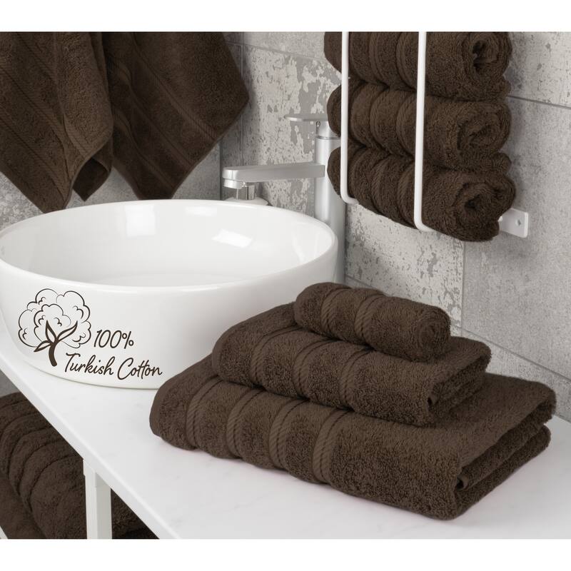 American Soft Linen 3 Piece, 100% Genuine Turkish Cotton Premium & Luxury Towels Bathroom Sets