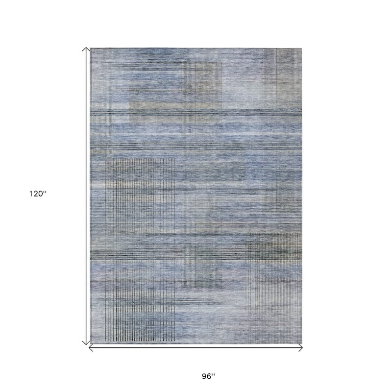 HomeRoots Striped Transitional Rectangle Outdoor Rug
