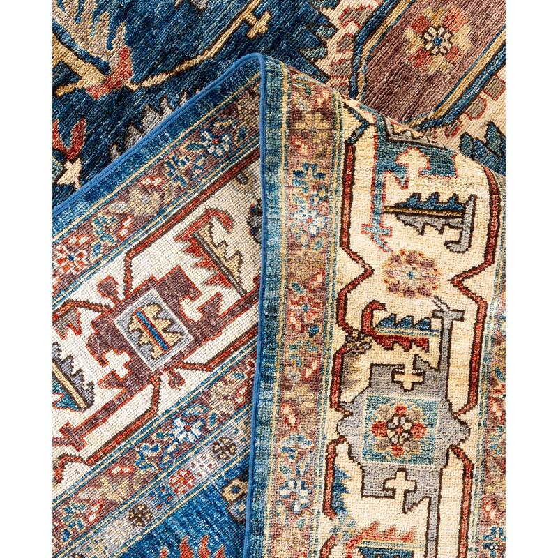 Serapi One-of-a-Kind Hand-Knotted Area Rug - Blue - 9' 1" x 11' 9"