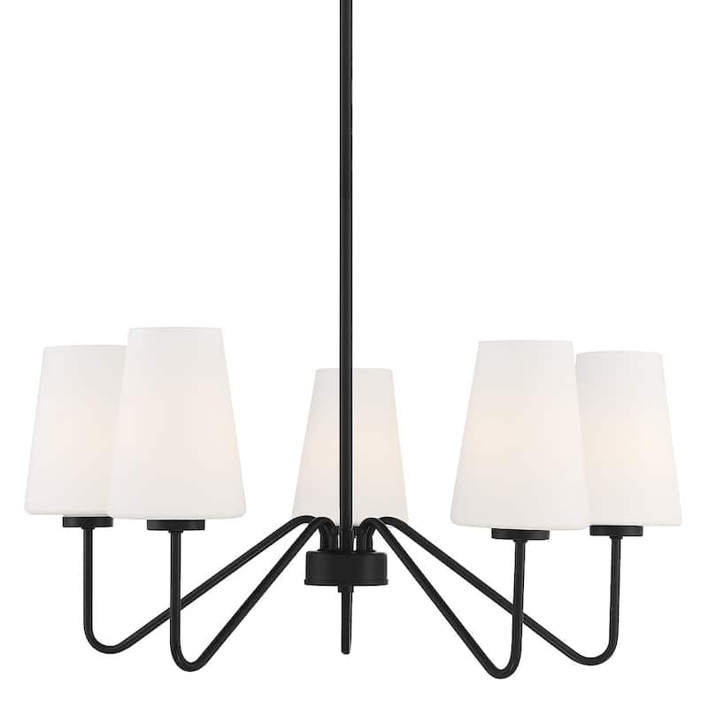 Meridian M10060 5 Light 26" Wide Chandelier - Matte Black