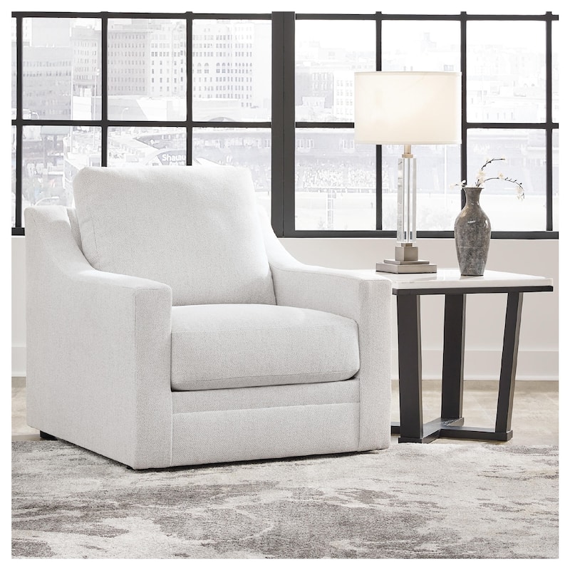 Signature Design by Ashley Maitelynn White Chair - 36"W x 40"D x 37"H - 36"W x 40"D x 37"H - White