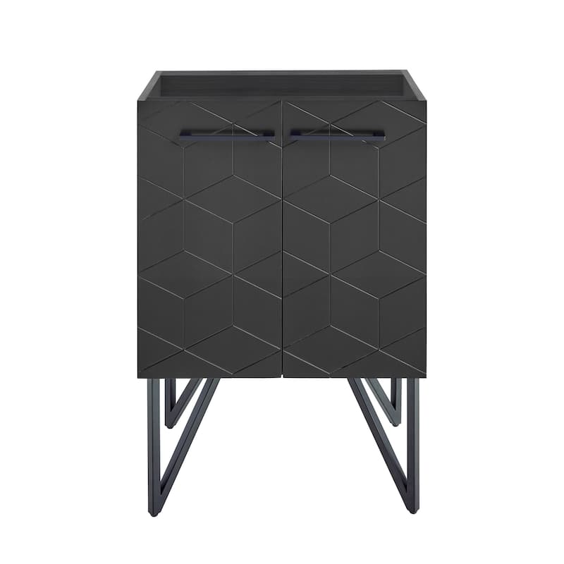 Swiss Madison SM-BV251-C Annecy 24" Single Free Standing Vanity - Black - Anthracite Finish