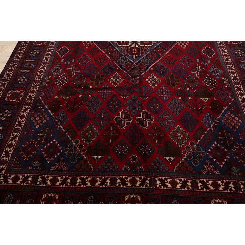 8'8''x12'6'' Hand Knotted Wool Red Heriz Traditional Rug - 8' 8'' x 12' 6''