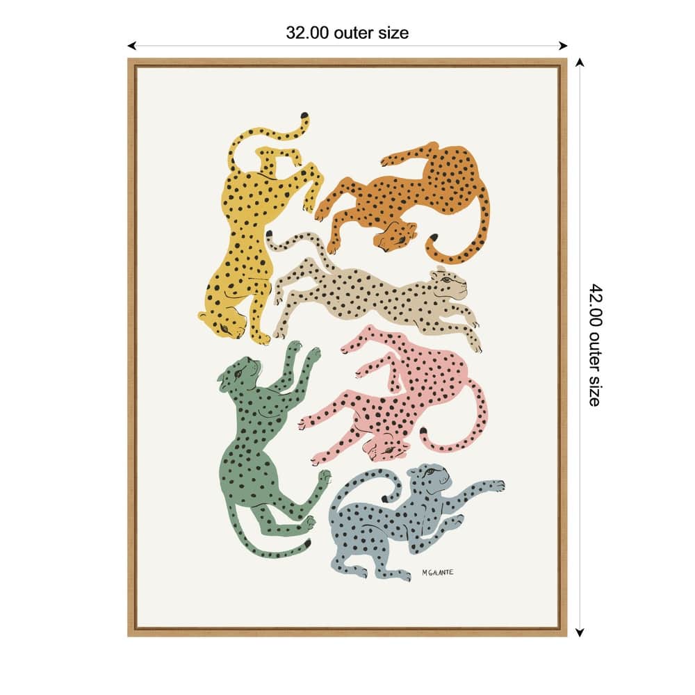 Colorful Cheetahs by Megan Galante Framed Canvas Wall Art