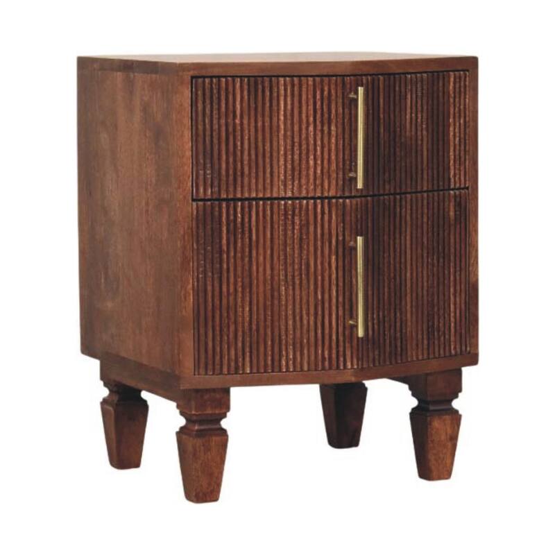 Solid Wood Harper Nightstand,Brown