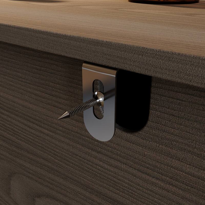 Vintage Nightstand 3-Drawer Bedside Table Cabinet Bedroom End Table