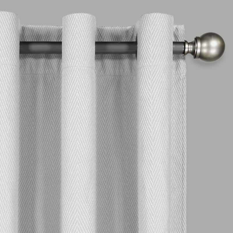 Eclipse Aura Chevron Draft Stopper Energy Saving 100% Blackout Grommet Top Curtain Panel