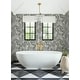 preview thumbnail 3 of 3, Scott Living Brentwood Black Palm Leaves Wallpaper