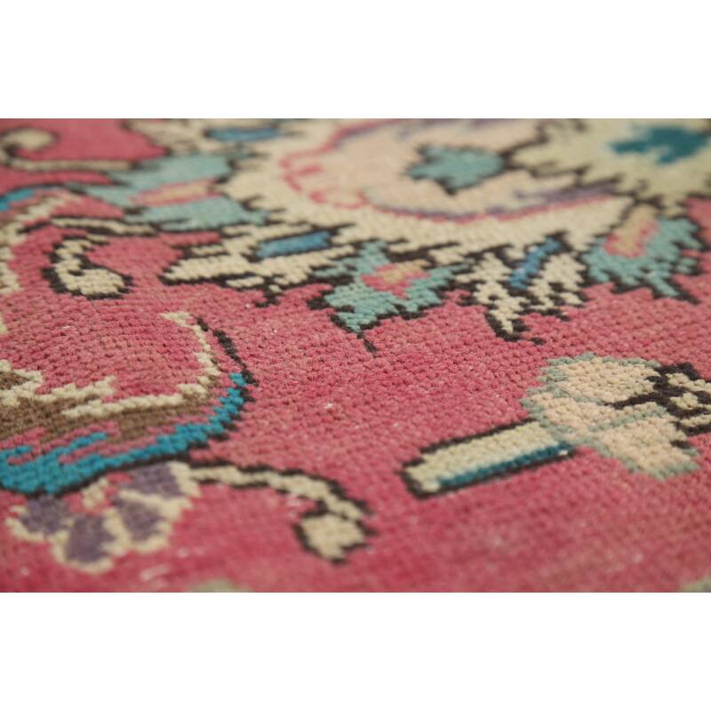 Pink Tabriz Persian Area Rug Hand-Knotted Wool Carpet - 9'0" x 12'5"