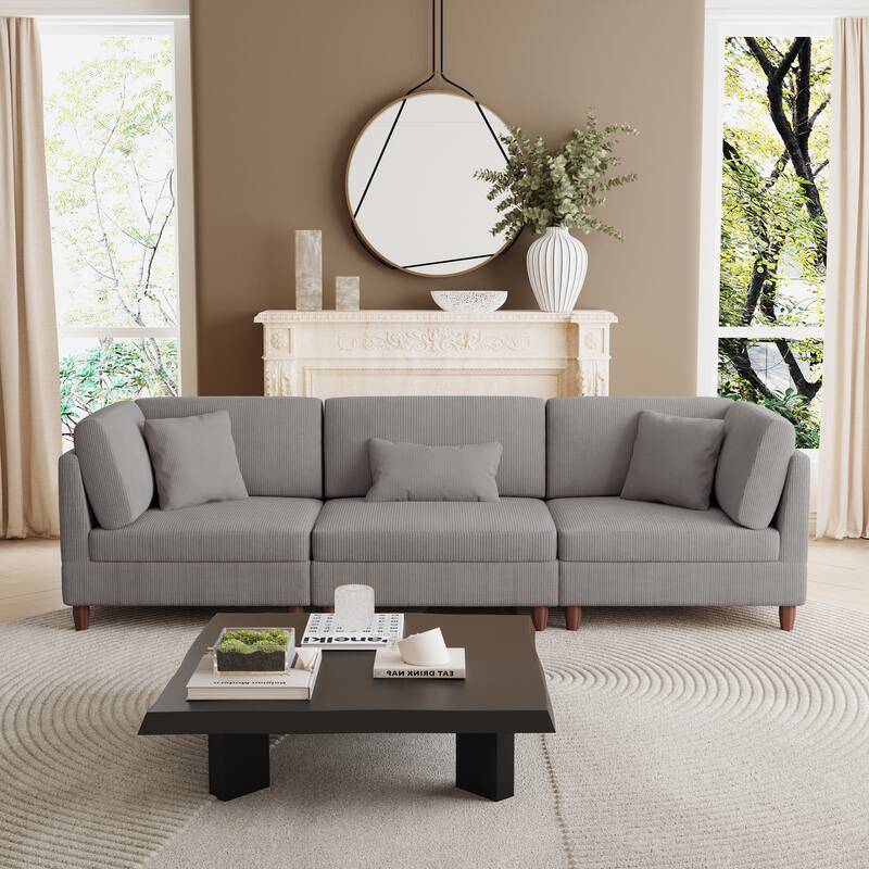Multi-Combination Couch Modular Corduroy Sectional Sofa
