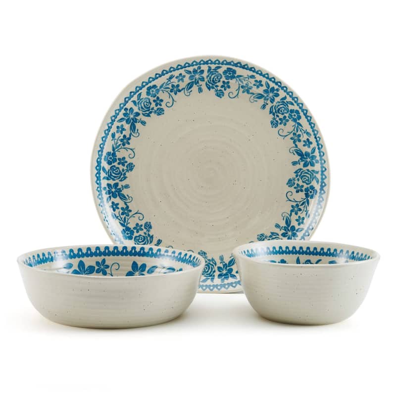 Pfaltzgraff Hayden Blue 12 Piece Dinnerware Set