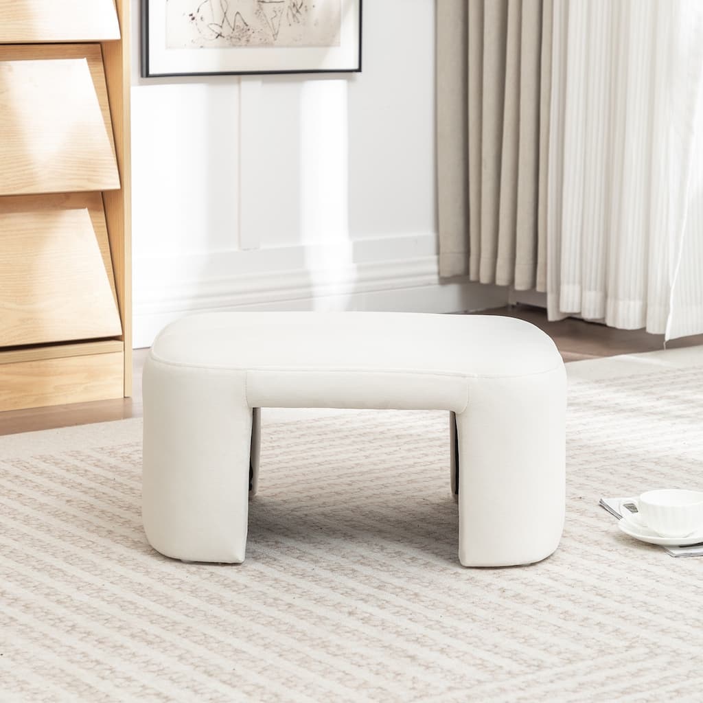 SEYNAR Modern Velvet Rectangle Accent Ottoman