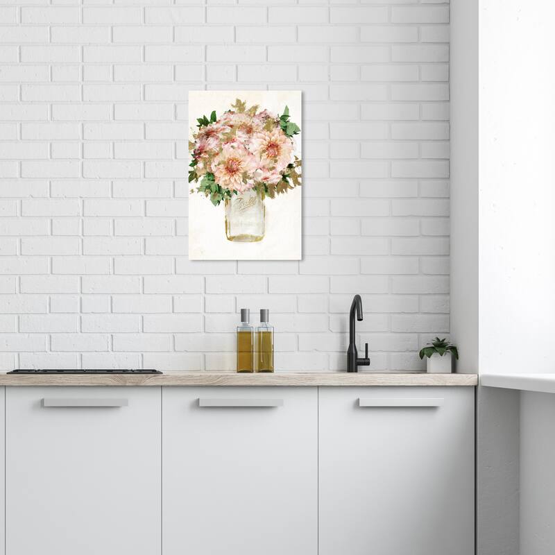 Wynwood Studio Canvas Floral and Botanical Amalfi Flower Jar White and Cream White Modern & Contemporary Wall Art Canvas Print - 24 x 16