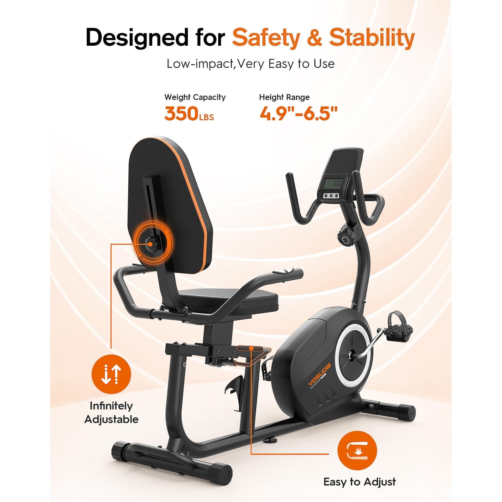 Recumbent Exercise Bike for Adults Seniors with Quick Adjust Seat ...