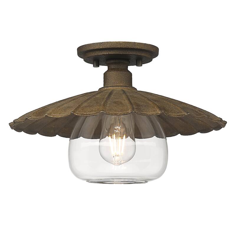 Clemence Flush Mount - Dark Rust